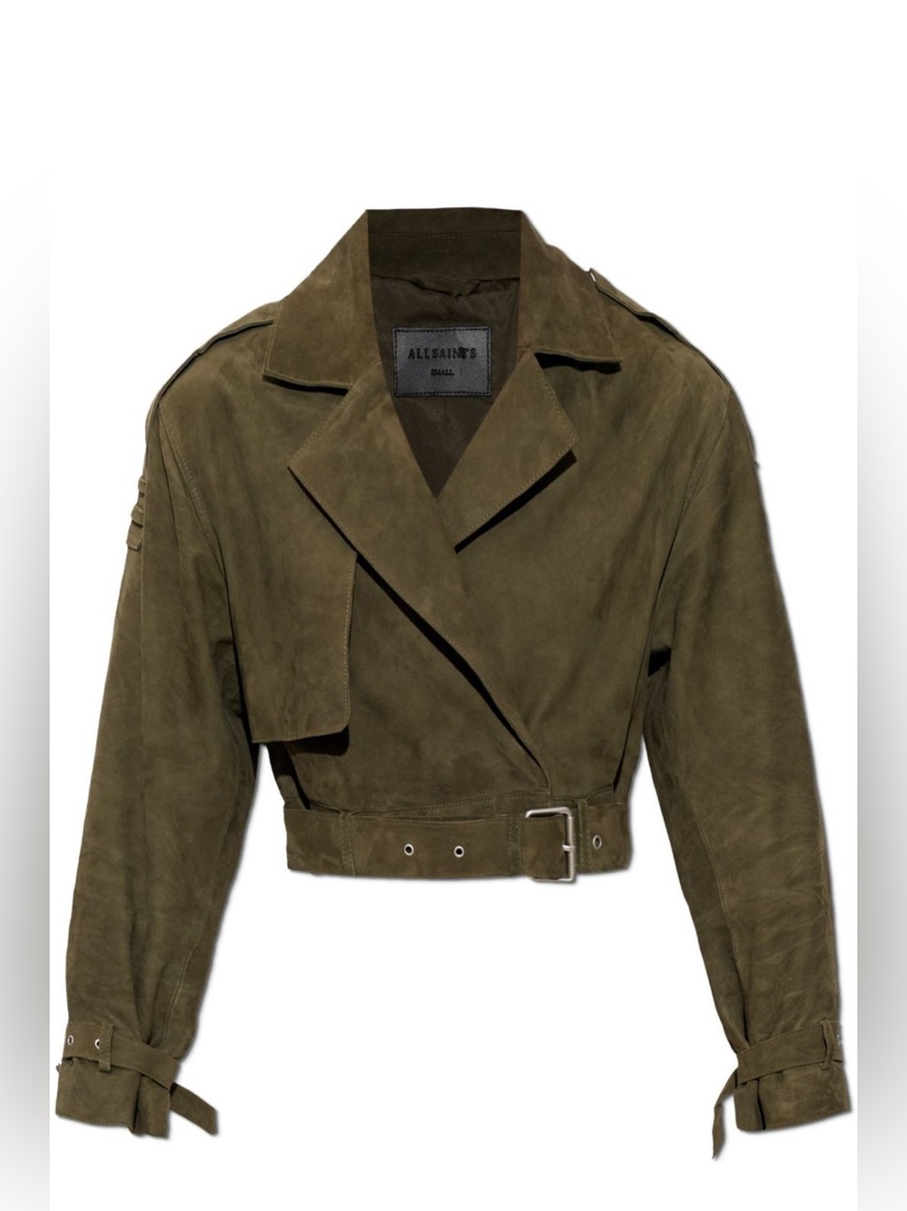 All Saints. OPHELIA CROPPED SUEDE JACKET